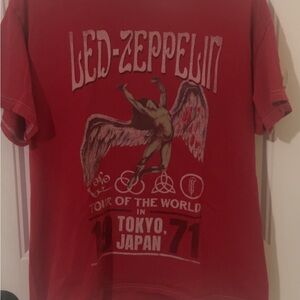 Led Zeppelin Red Short Sleeve Tee
